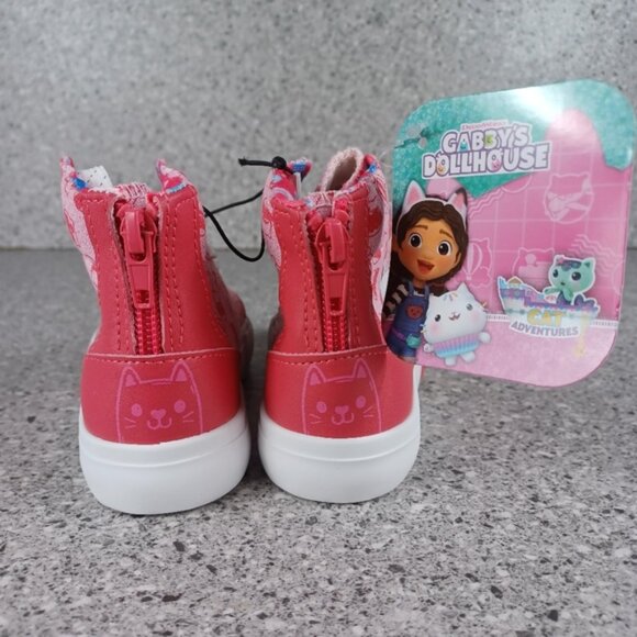 Sneakers Pink Toddler Gabby's Dollhouse Girl High Top Shoes - Picture 8 of 10